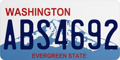 WA license plate ABS4692
