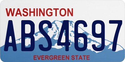 WA license plate ABS4697