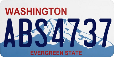 WA license plate ABS4737