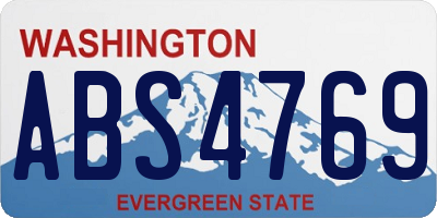 WA license plate ABS4769