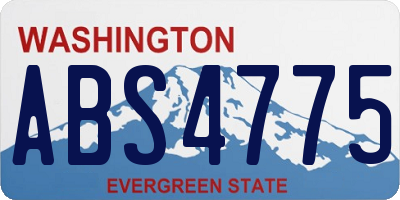 WA license plate ABS4775