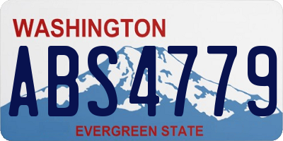 WA license plate ABS4779