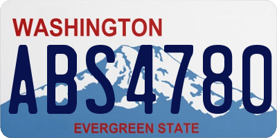 WA license plate ABS4780