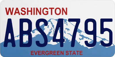 WA license plate ABS4795