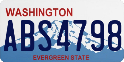 WA license plate ABS4798