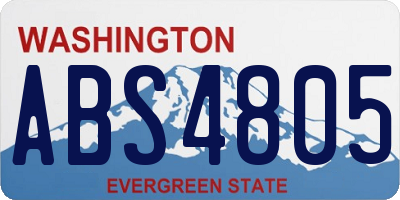 WA license plate ABS4805