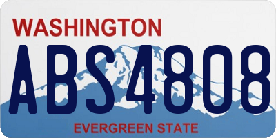 WA license plate ABS4808