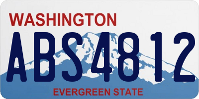 WA license plate ABS4812