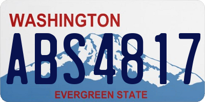 WA license plate ABS4817