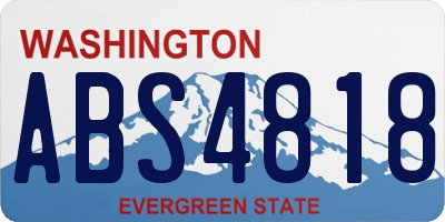 WA license plate ABS4818