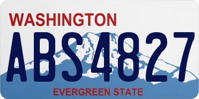 WA license plate ABS4827