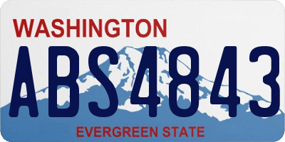 WA license plate ABS4843
