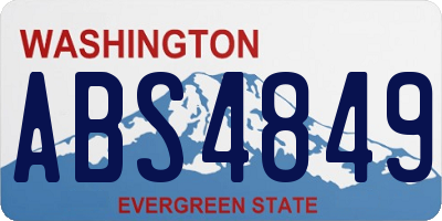 WA license plate ABS4849