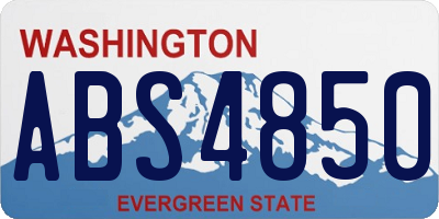 WA license plate ABS4850