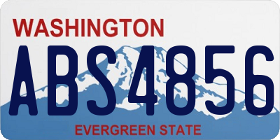 WA license plate ABS4856