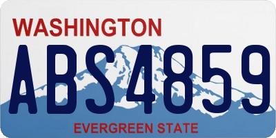 WA license plate ABS4859