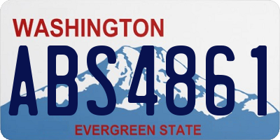 WA license plate ABS4861