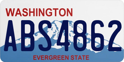 WA license plate ABS4862