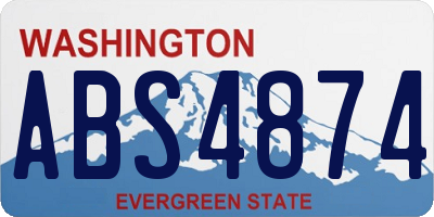 WA license plate ABS4874