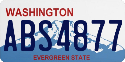 WA license plate ABS4877