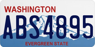WA license plate ABS4895