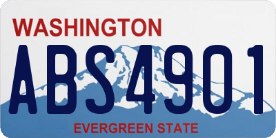 WA license plate ABS4901