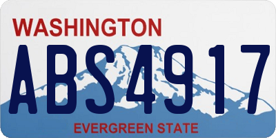 WA license plate ABS4917