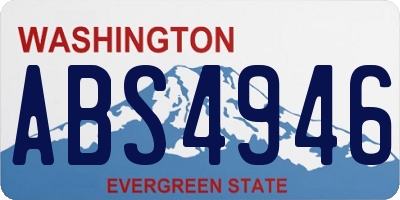 WA license plate ABS4946