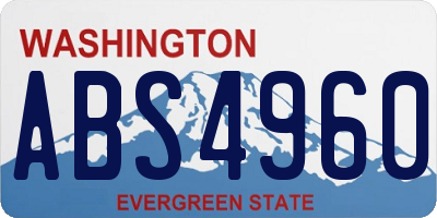 WA license plate ABS4960