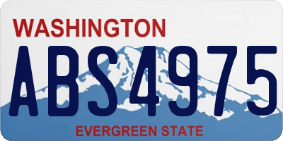 WA license plate ABS4975