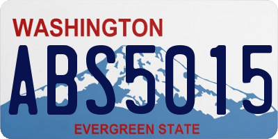 WA license plate ABS5015