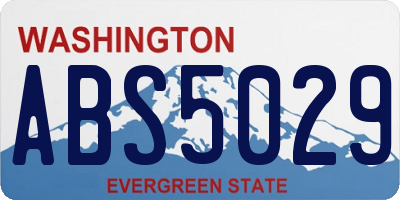 WA license plate ABS5029