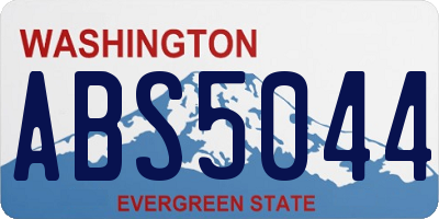 WA license plate ABS5044