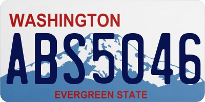WA license plate ABS5046