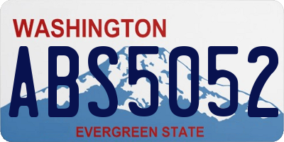 WA license plate ABS5052