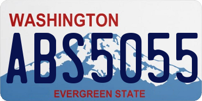 WA license plate ABS5055