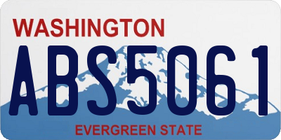 WA license plate ABS5061