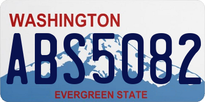 WA license plate ABS5082