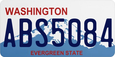 WA license plate ABS5084