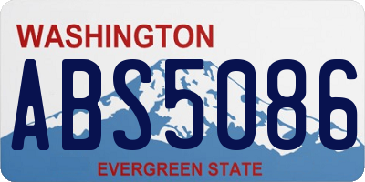 WA license plate ABS5086