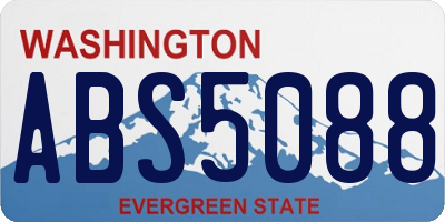 WA license plate ABS5088