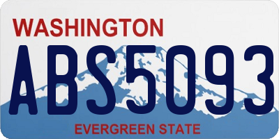 WA license plate ABS5093
