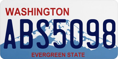 WA license plate ABS5098