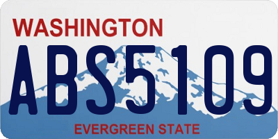 WA license plate ABS5109