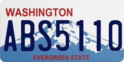WA license plate ABS5110