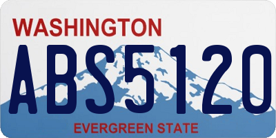 WA license plate ABS5120