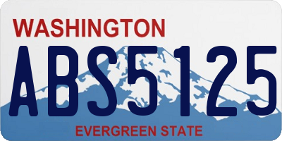 WA license plate ABS5125