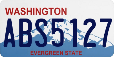 WA license plate ABS5127