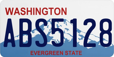 WA license plate ABS5128