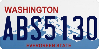 WA license plate ABS5130